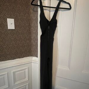 Savage X Fenty Black Bodycon V-Neck Jumpsuit